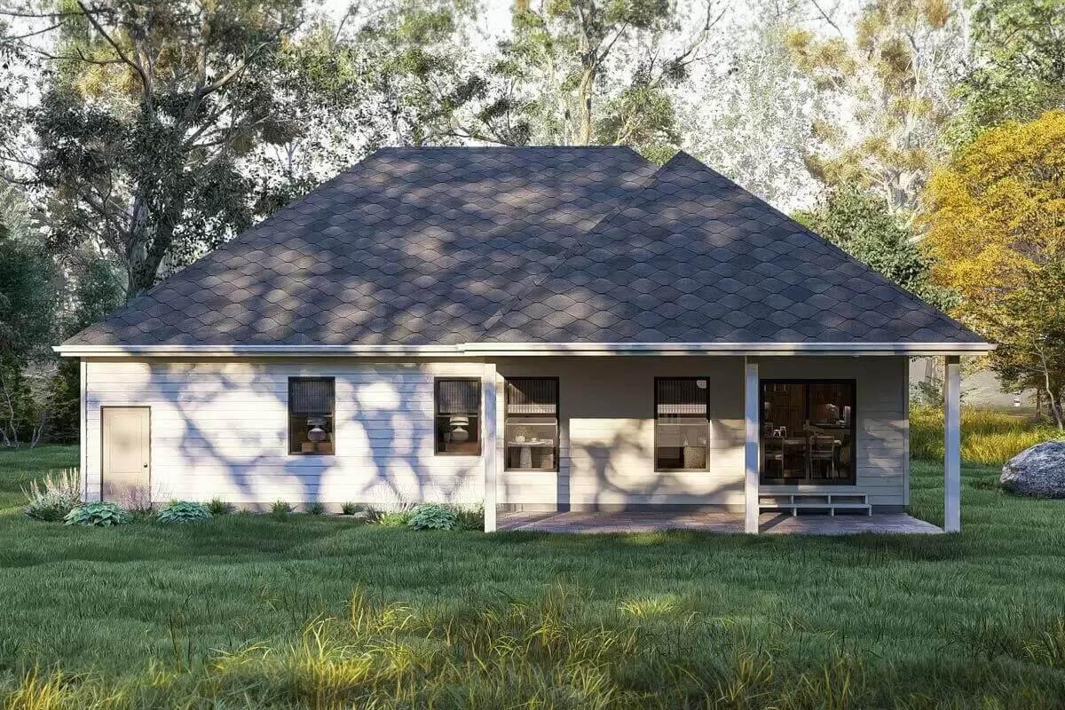 Explore This Backyard View with a Simple Shed Roof