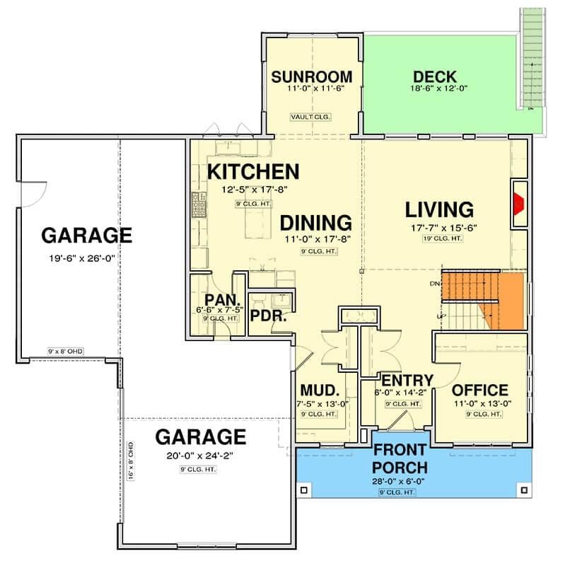 Our Modern Craftsman Floor Plan with Versatile Work and Play Spaces
