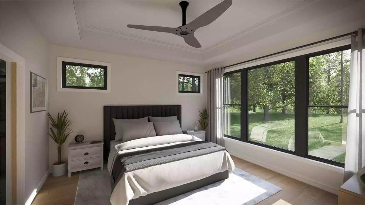 Relax in a Sunlit Bedroom with Peaceful Garden Views