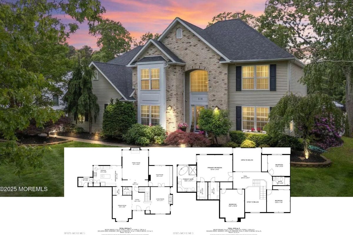 4-Bedroom Center Hall Colonial with Flex Room and Balcony (2,831 Sq. Ft. Floor Plan)