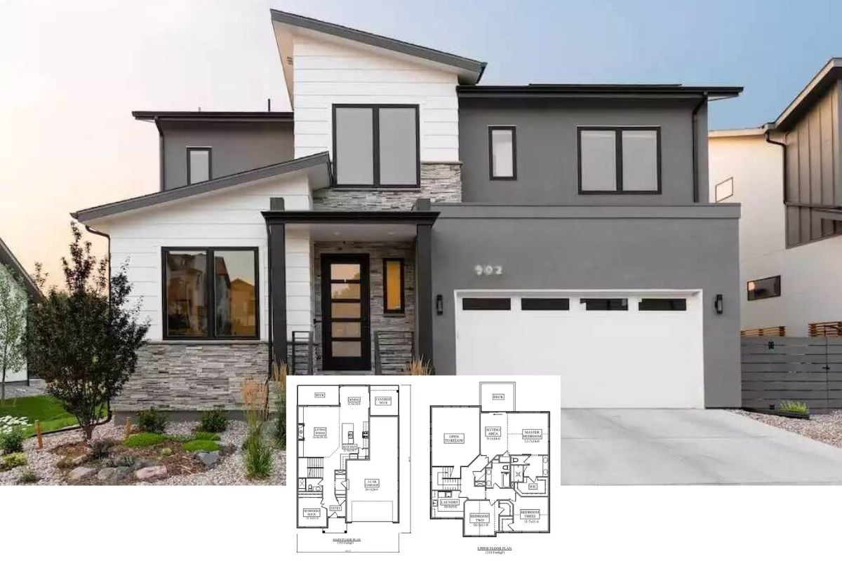 Modern-Style 4-Bedroom Noelville Home with Balcony and Wet Bar (Floor Plan)