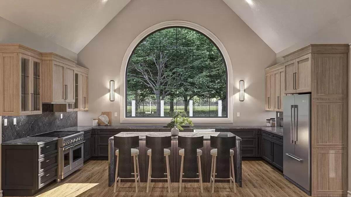 A Kitchen with a View: Check Out the Stunning Arch Window
