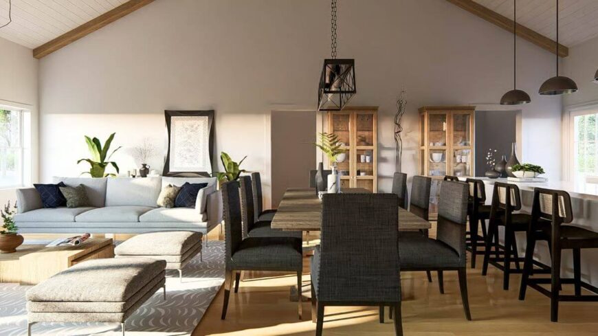 Barndominium-Style 5-Bedroom Home with Open-Concept Living and Jack ...