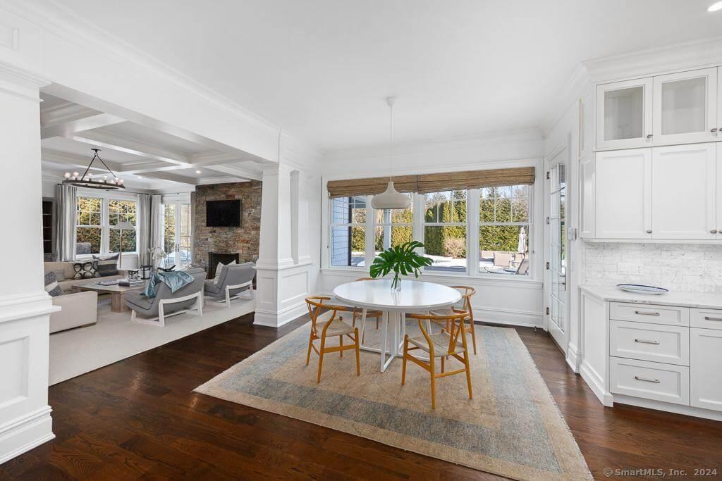 Bright Breakfast Nook with Seamless Flow to Living Area