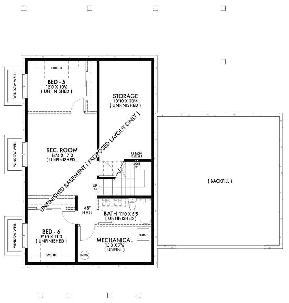 Explore the Versatile Unfinished Basement Layout