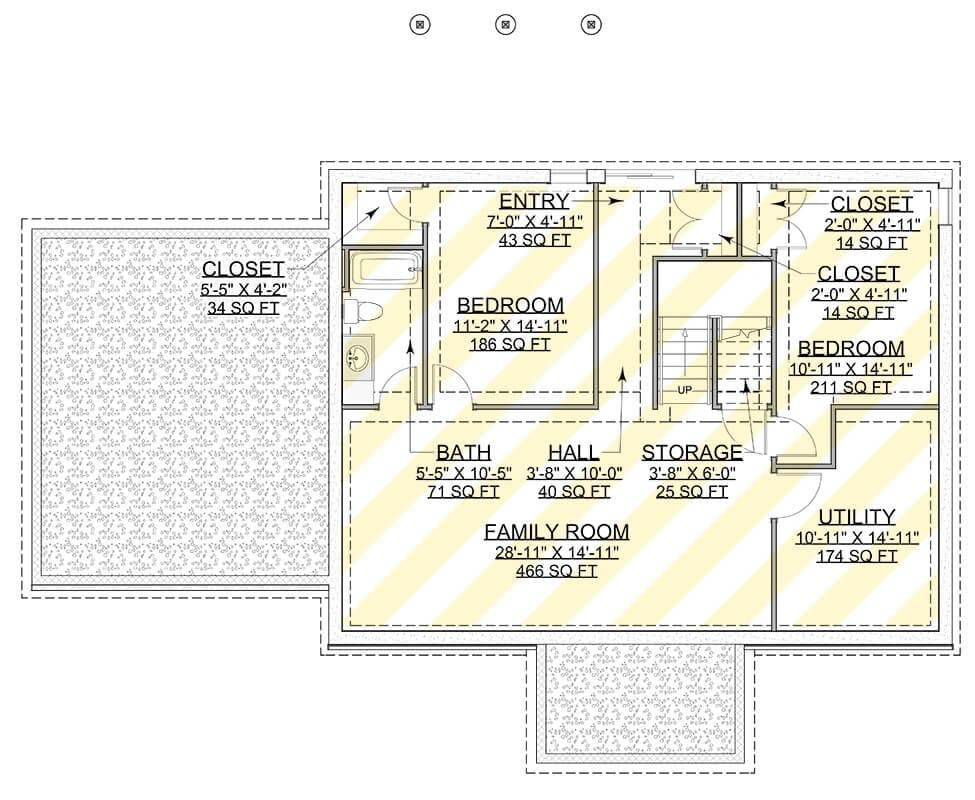 Practical Design Elements for an Efficient Ranch Floor Plan Upper Level