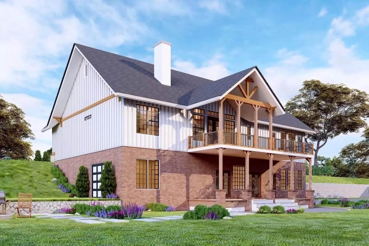 Craftsman Elegance with a Second-Story Balcony for Relaxed Views