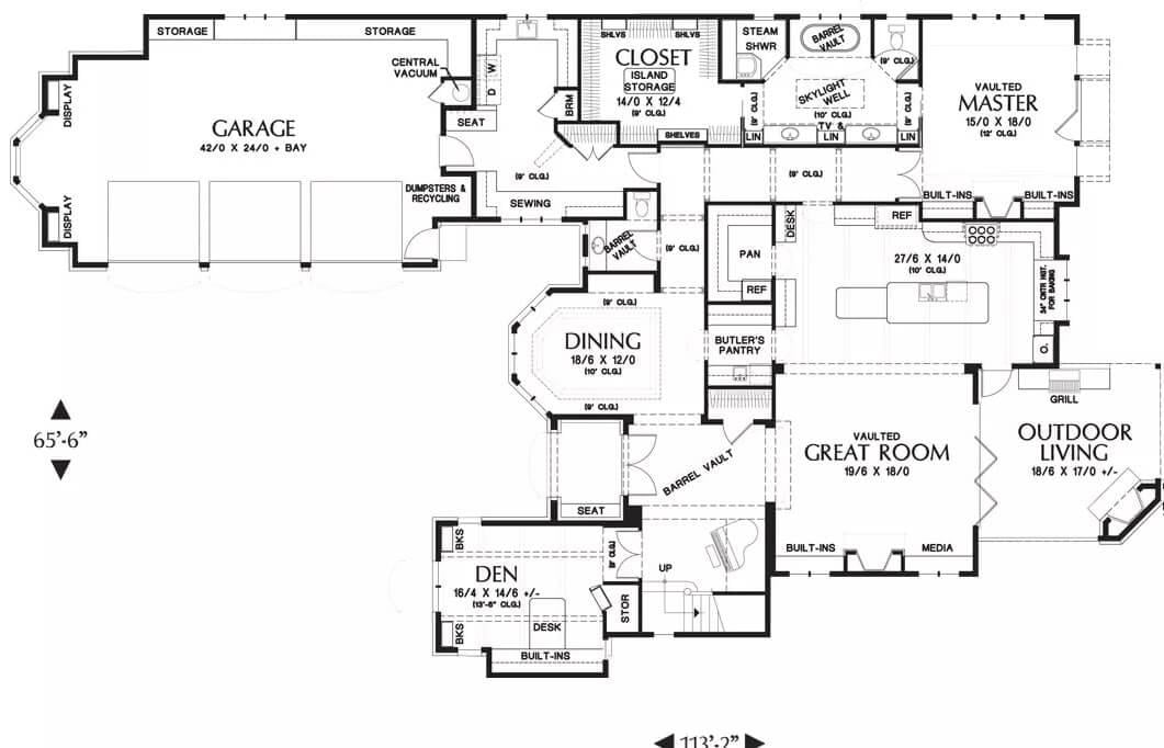 Expansive Main Floor Layout with Vaulted Great Room and Seamless Indoor-Outdoor Living