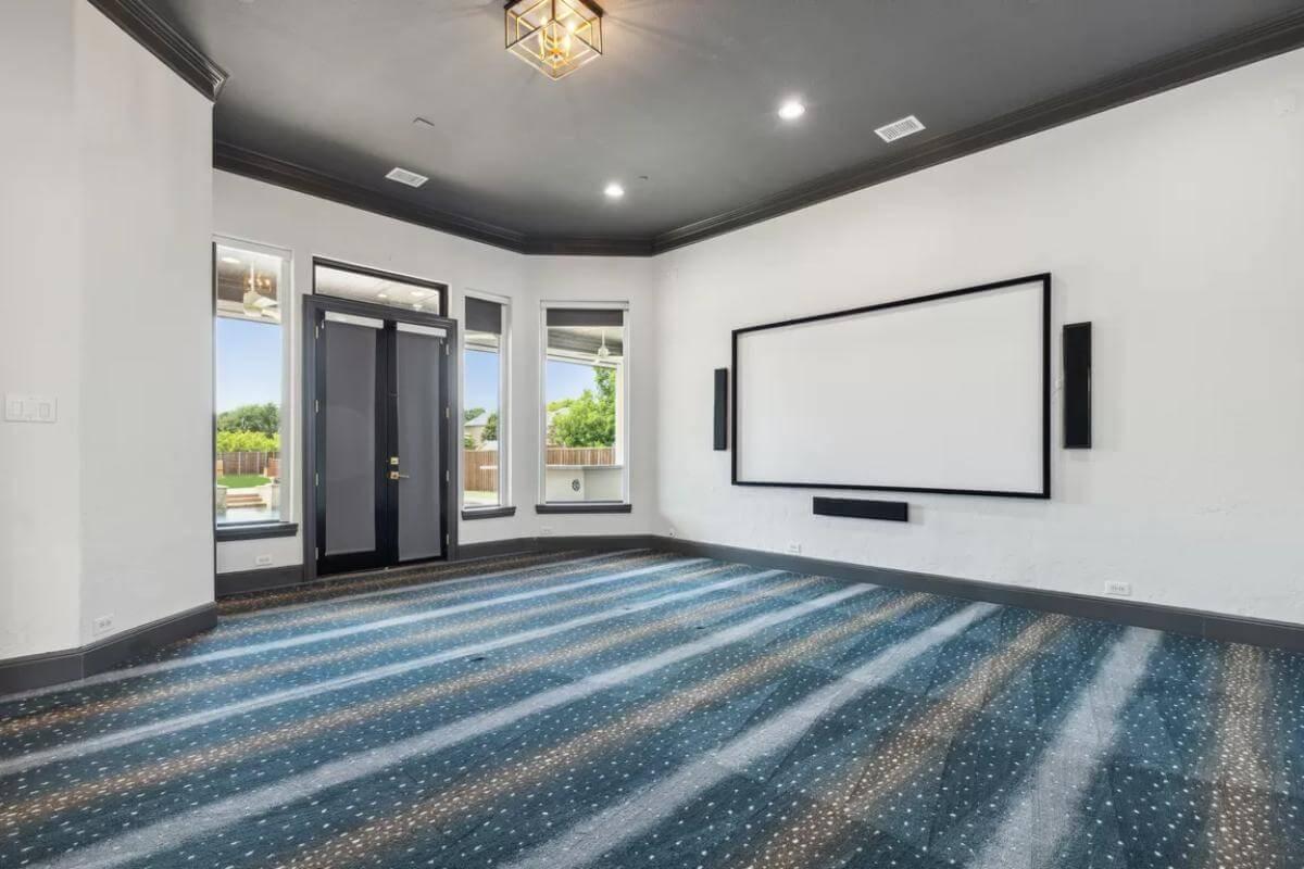 Dive into Entertainment with This Contemporary Home Theater Space