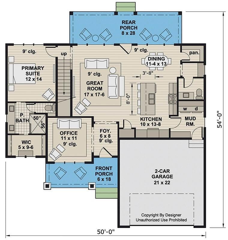 Explore the Spacious Great Room and Rear Porch Combo
