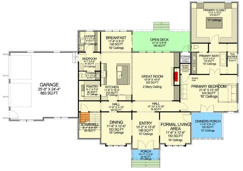 Discover the Flow and Expansive Design of This Open-Concept Floor Plan