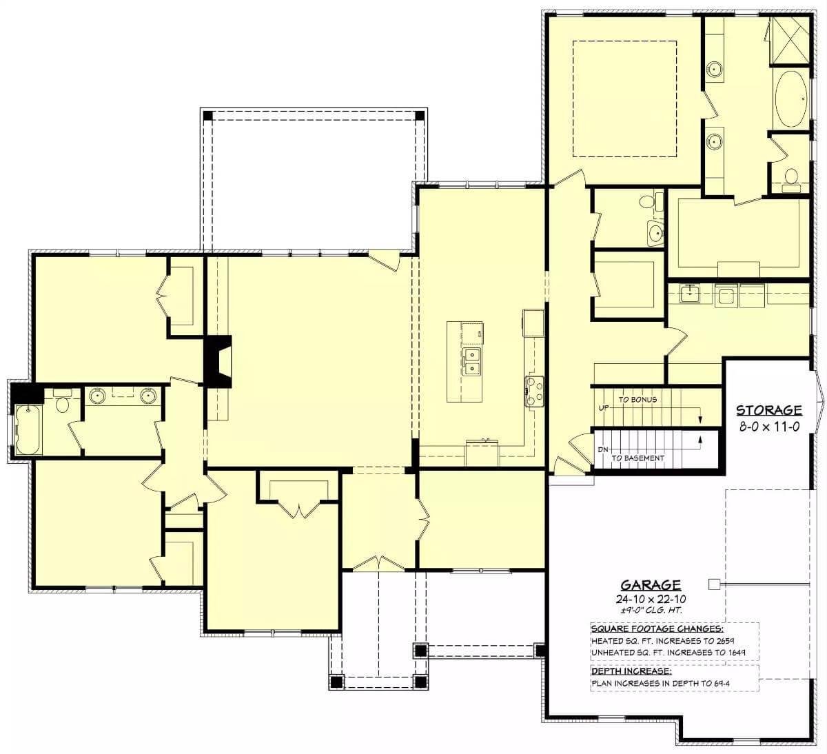 Check Out the Clever Layout with Central Kitchen Hub