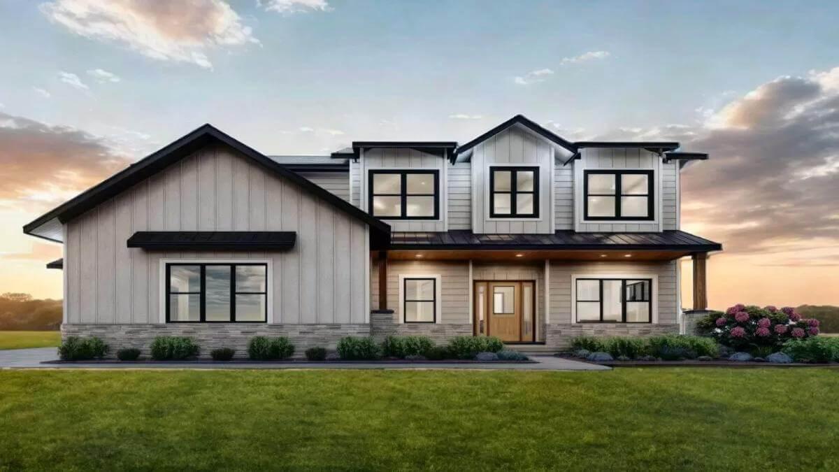 Hey, Notice the Standing Seam Metal Roof on This Modern Craftsman Home