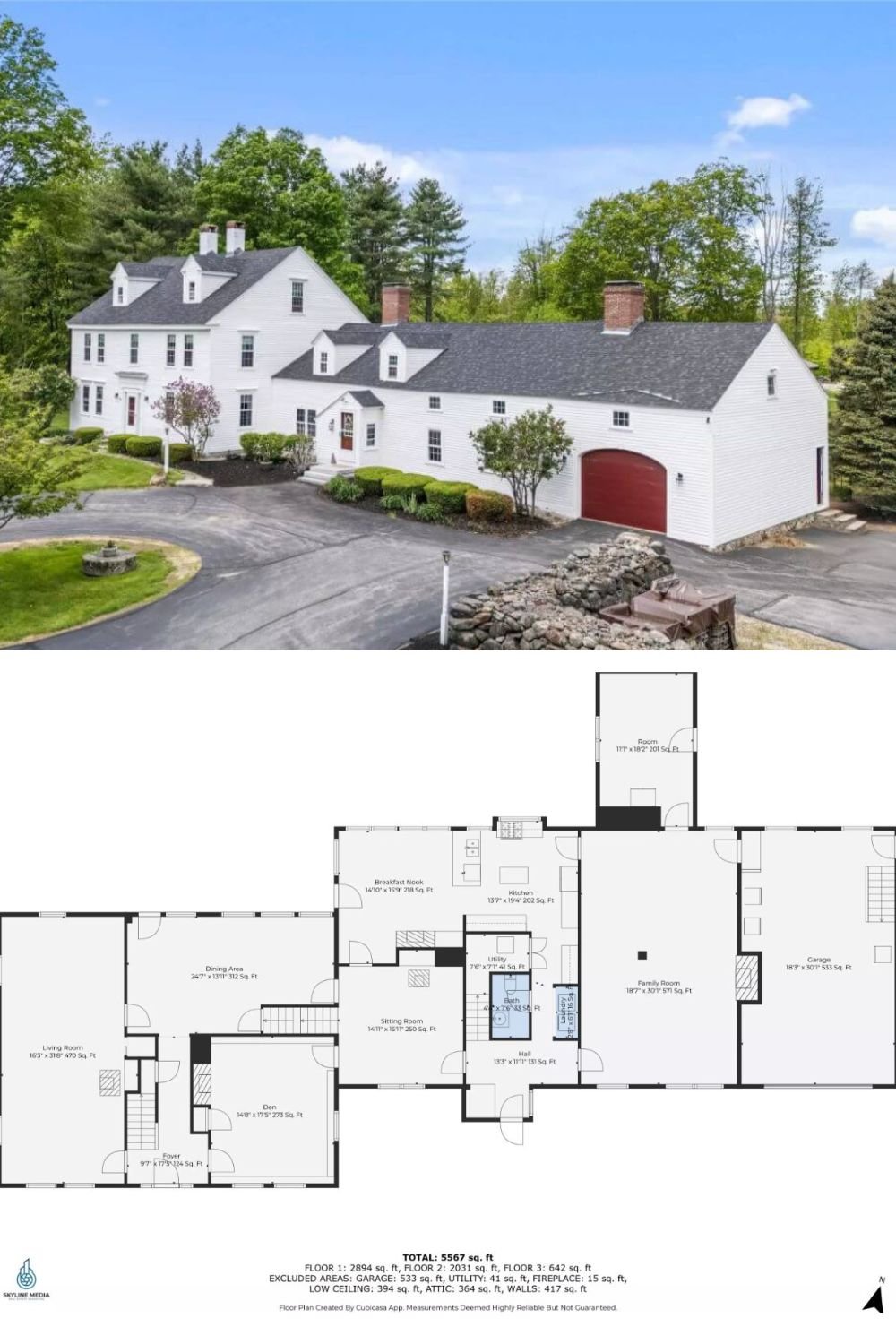 Antique Colonial-Style 5-Bedroom Equestrian Estate for a Wide Lot with In-Law Suite (5,680 Sq. Ft. Floor Plan)