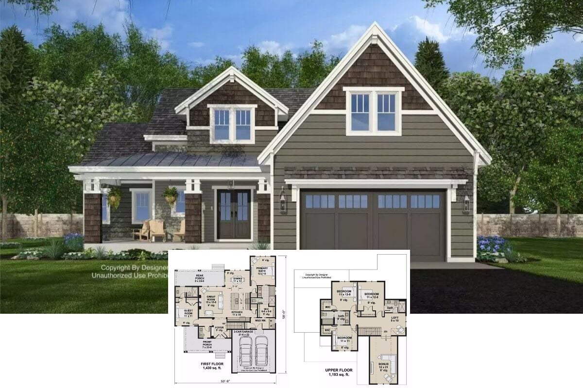 Bungalow-Style 5-Bedroom Revel Grove Home with Bonus Room and Loft (Floor Plan)