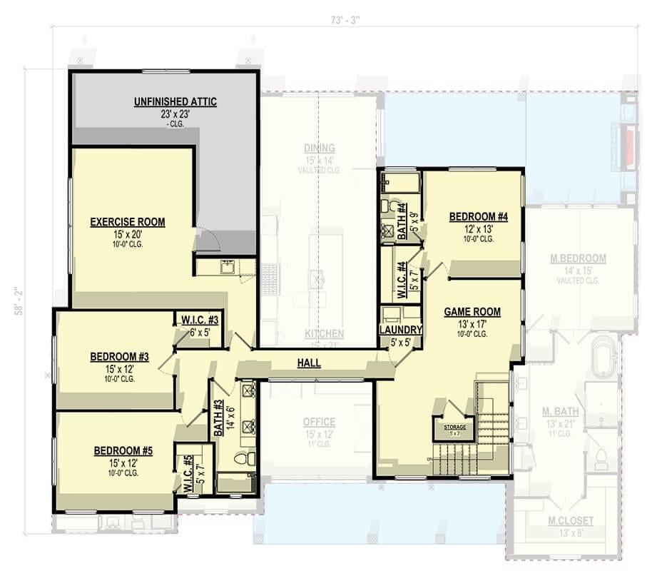 Check Out the Versatile Upper Floor with Game and Exercise Rooms