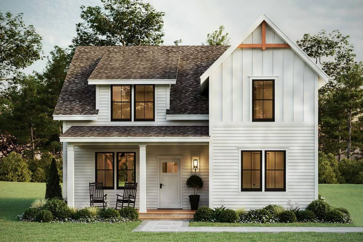 New American-Style 4-Bedroom Home with Loft and Open-Concept Living (Floor Plan)