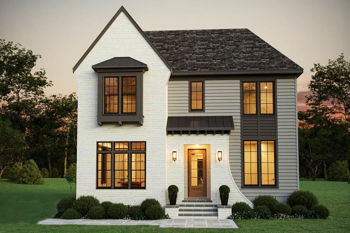 Transitional-Style 4-Bedroom Home with Loft and Flex Room (Floor Plan)