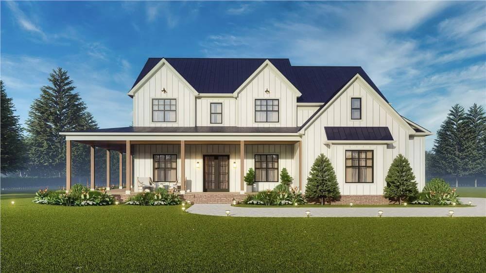 Timeless Simplicity: Gable Roofs and a Wide Porch