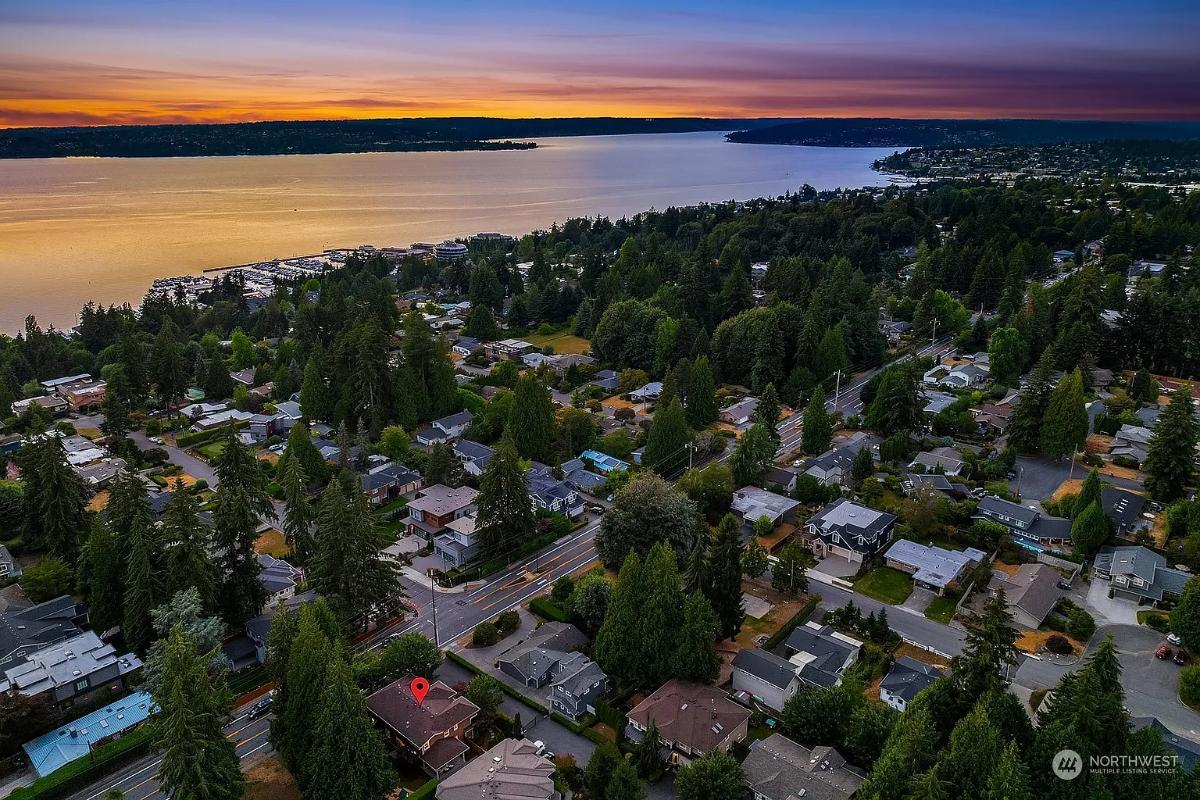 Sunset Views Over a Serene Neighborhood by the Water