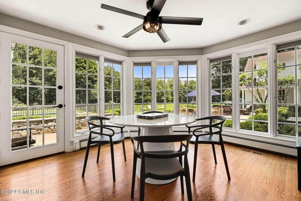 Check Out This Sunlit Breakfast Nook with Garden Views
