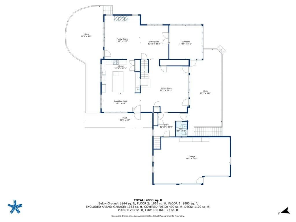 Uncover the Expansive Layout with a Sunlit Sunroom in This Craftsman Home