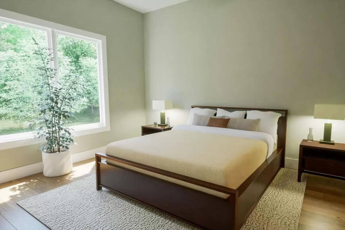 Simple Bedroom with Natural Light and Minimal Decor