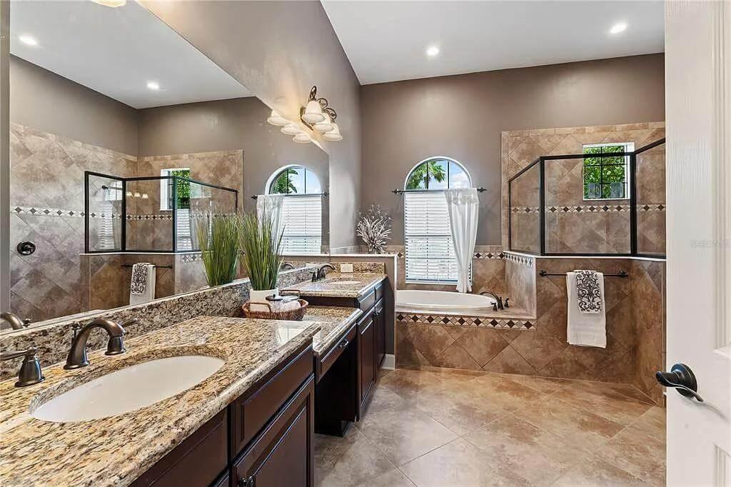 Take a Look at the Mosaic Tile Detail in This Luxurious Bathroom