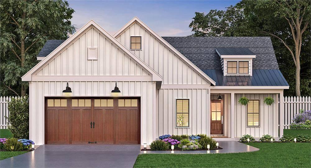 Classic Farmhouse with Charming Dormer and Wood Accents