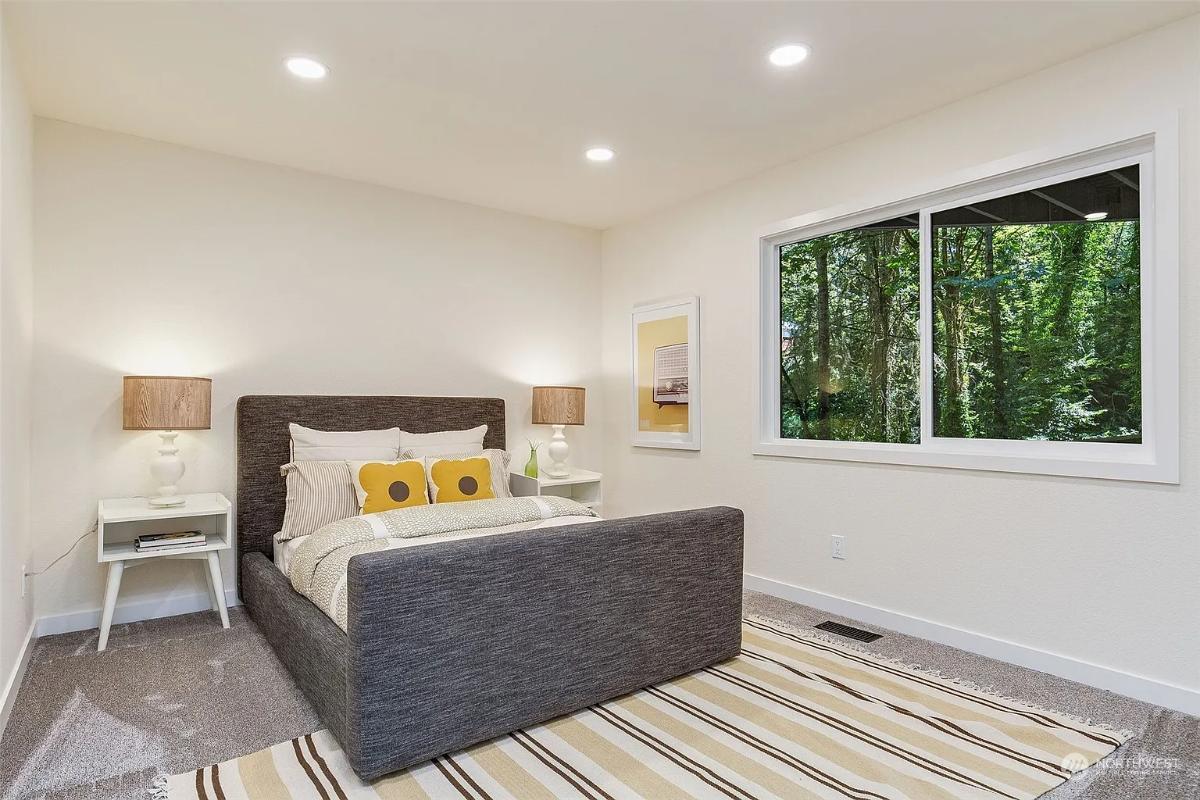 Spot the Cheerful Pops of Yellow in This Minimalist Bedroom