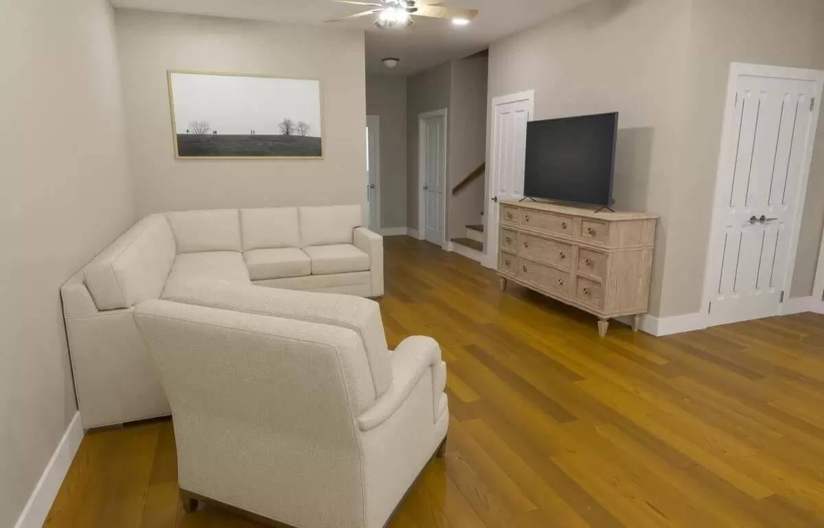 Minimalist Modern Living Room with a Serene Corner Sofa