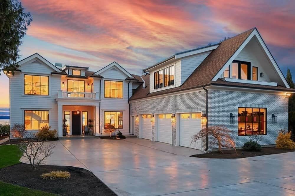 Striking Two-Story Home with Brick and Siding Fusion