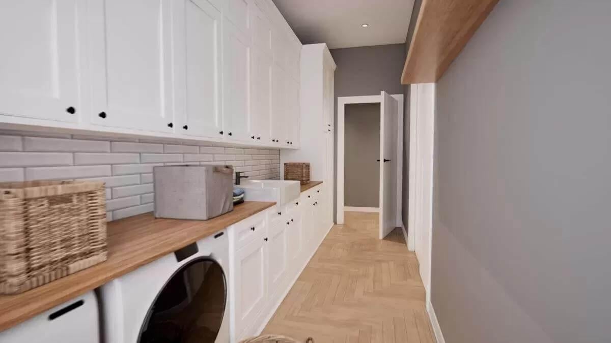 Spot the Efficient Use of Space in This Laundry Room
