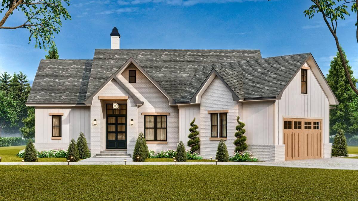 Notice the Blend of Brick and Board and Batten on This Craftsman Charmer