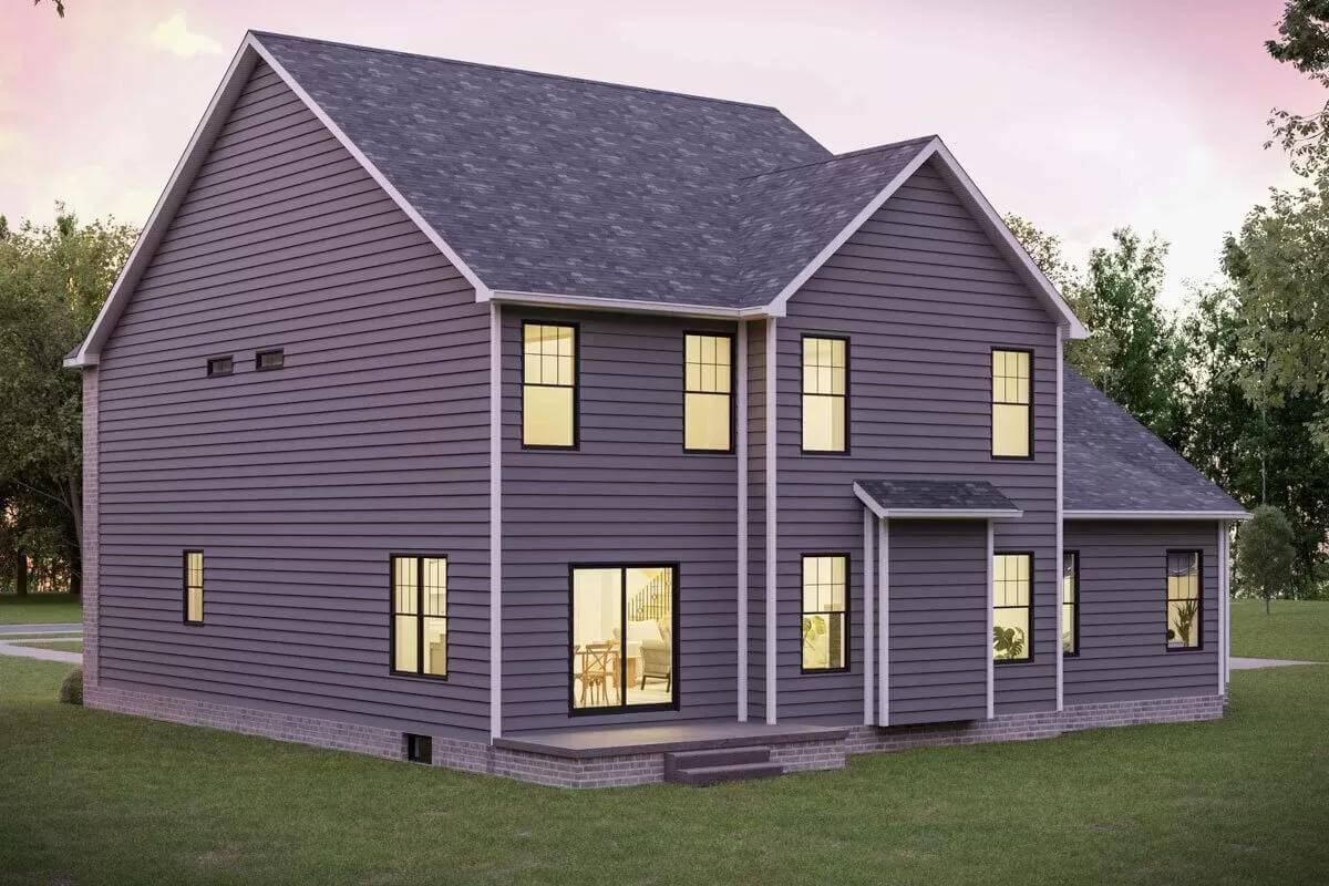 Evening Tranquility: Discover the Symmetrical Lines on This Craftsman Design