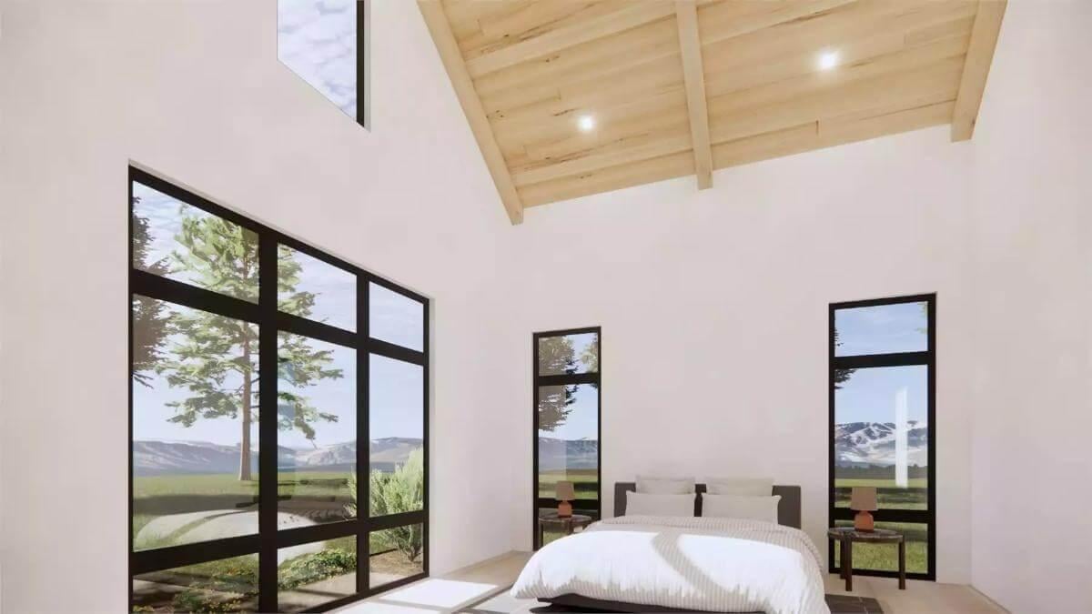 Wake Up to Stunning Views: Bedroom with Skyline Windows