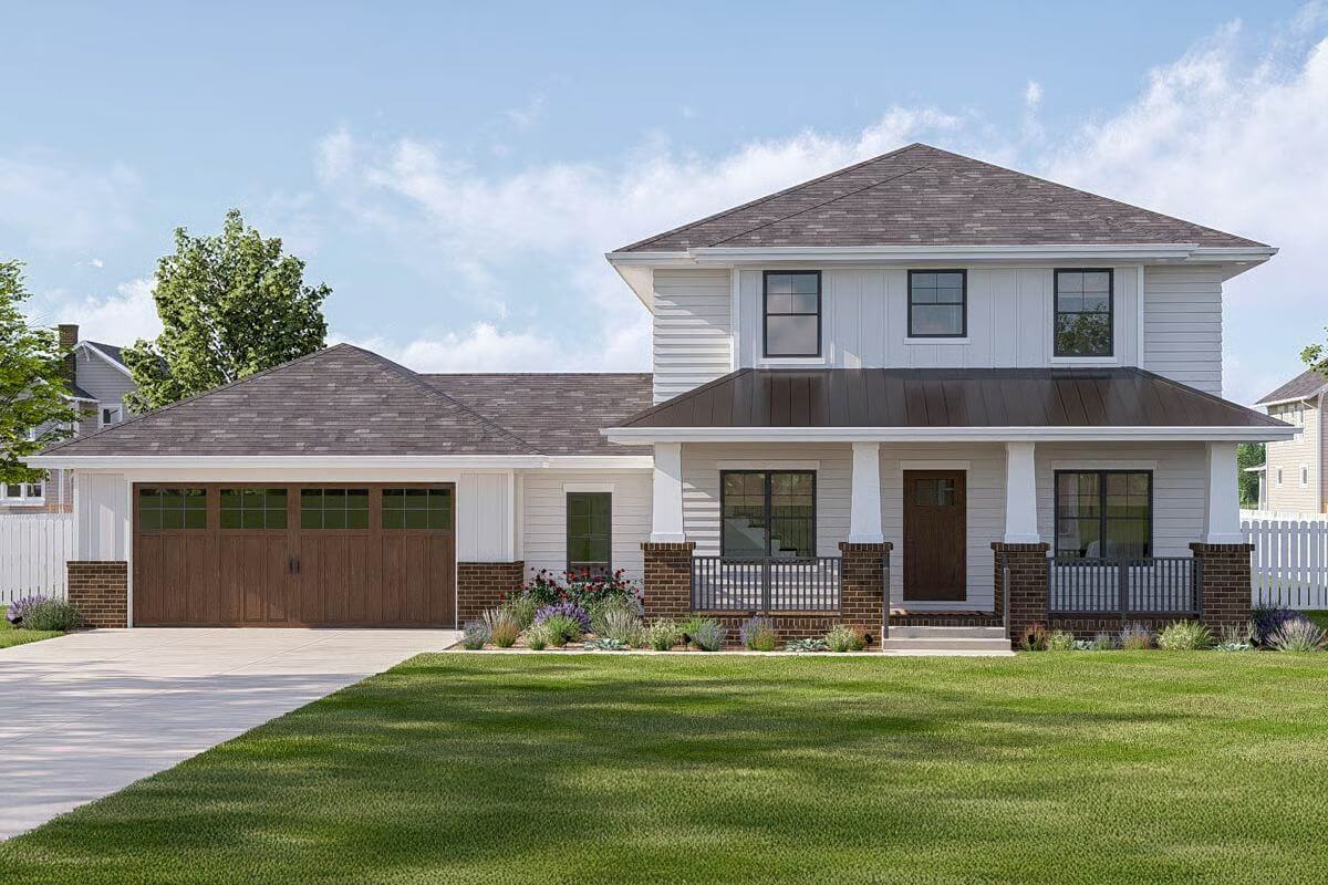 Modern 3-Bedroom Northwest-Style Home with Double Garage and Jack & Jill Bath (Floor Plan)