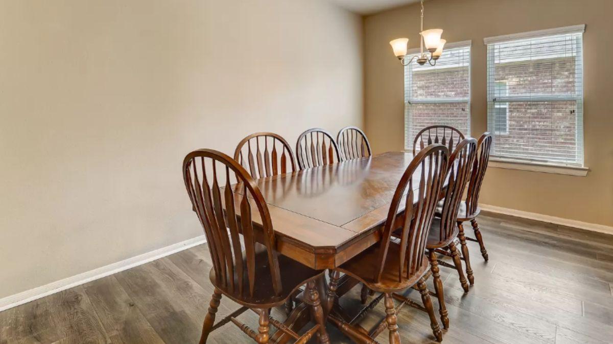 Classic Dining Room with a Traditional Wooden Table