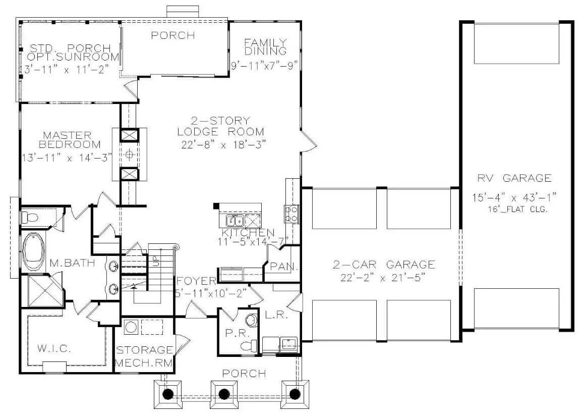 Family-Focused Design with an Optional Sunroom
