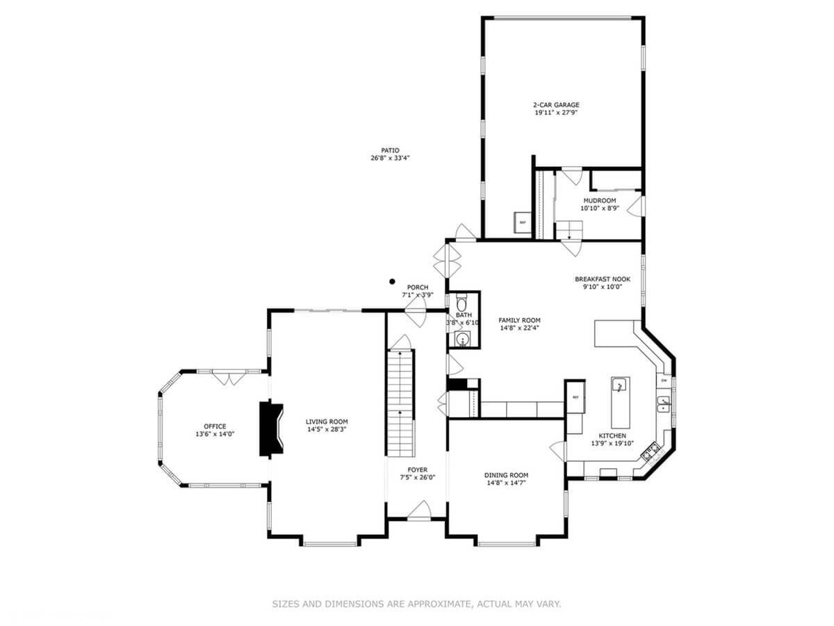 Expansive Main Floor Plan with a Versatile Layout