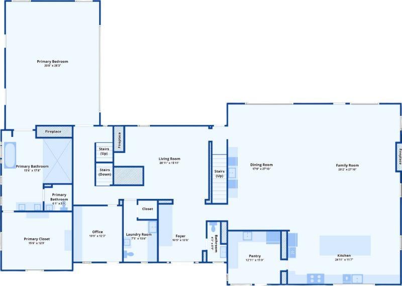 Spacious Main Floor Layout with Primary Suite and Expansive Living Areas