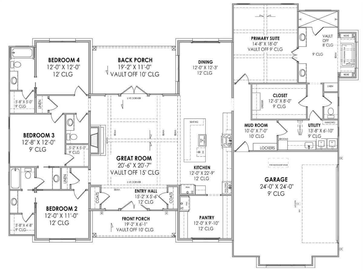 Explore the Flow: Open Concept Living with Vaulted Ceilings
