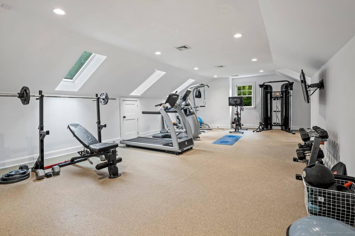Explore This Sleek Home Gym with Skylights