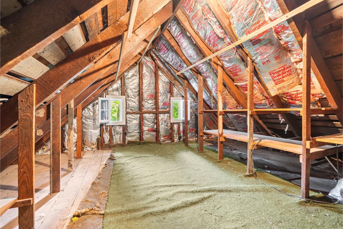 Imagine the Possibilities in This Unfinished Attic Space