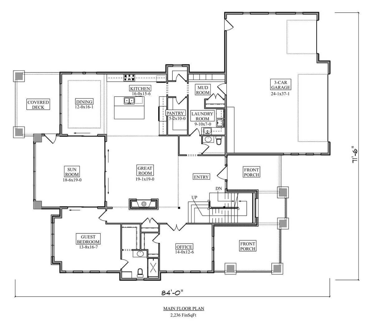 Spacious Main Floor with Sunroom and Expansive Great Room