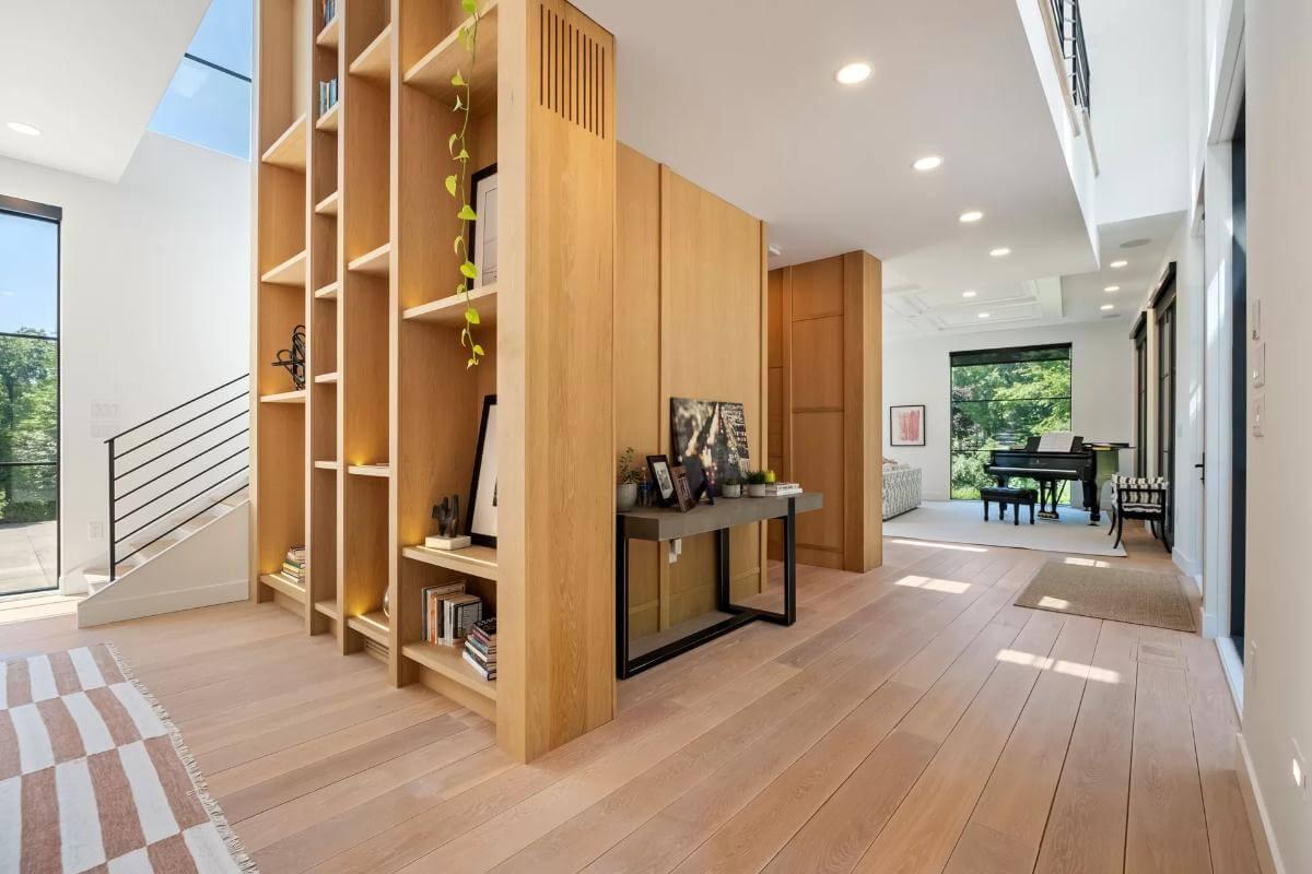 Ingenious Built-In Shelving Enhances This Welcoming Foyer