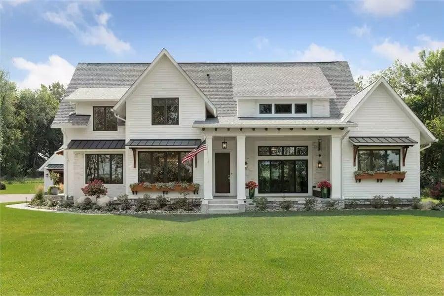 Charming Farmhouse with Thoughtful Window Box Details