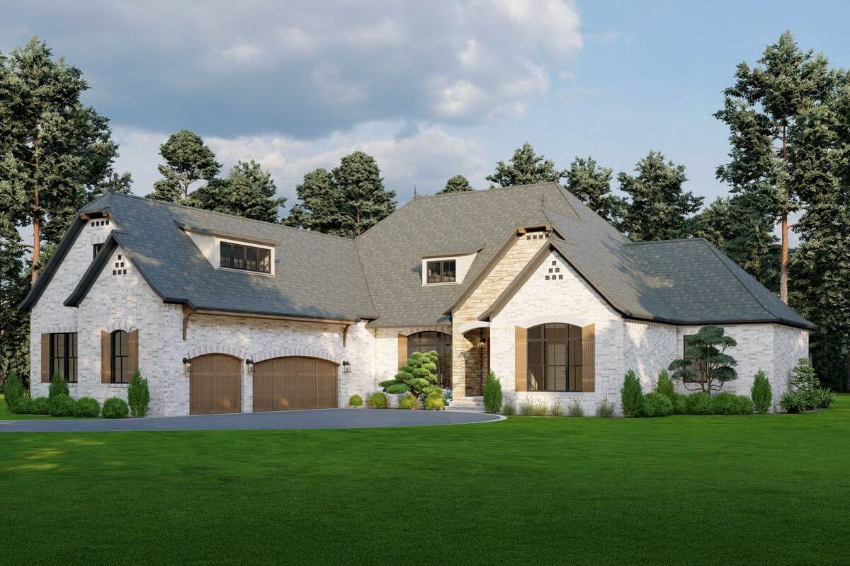 4-Bedroom Brick and Stone Home with Jack & Jill Bath and Optional Bonus Room (Floor Plan)