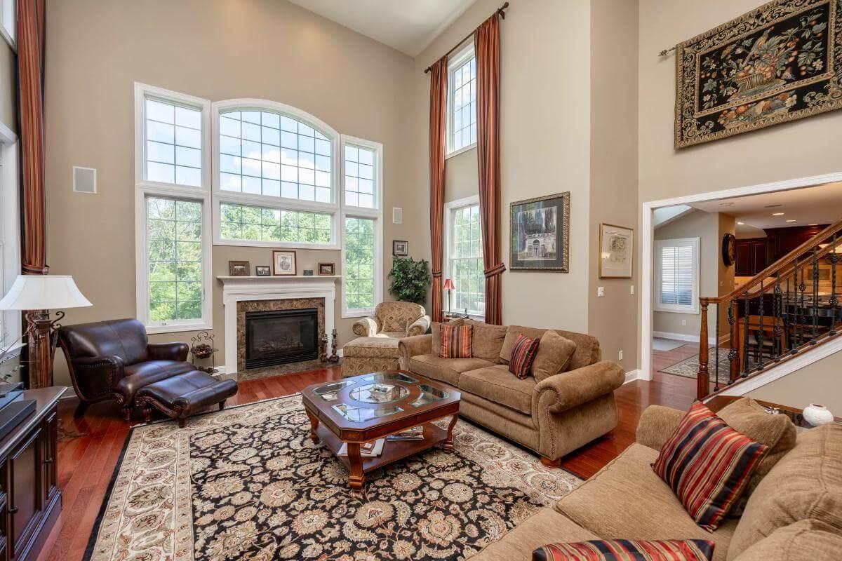 Wow, Look at the Two-Story Living Room with Floor-to-Ceiling Windows