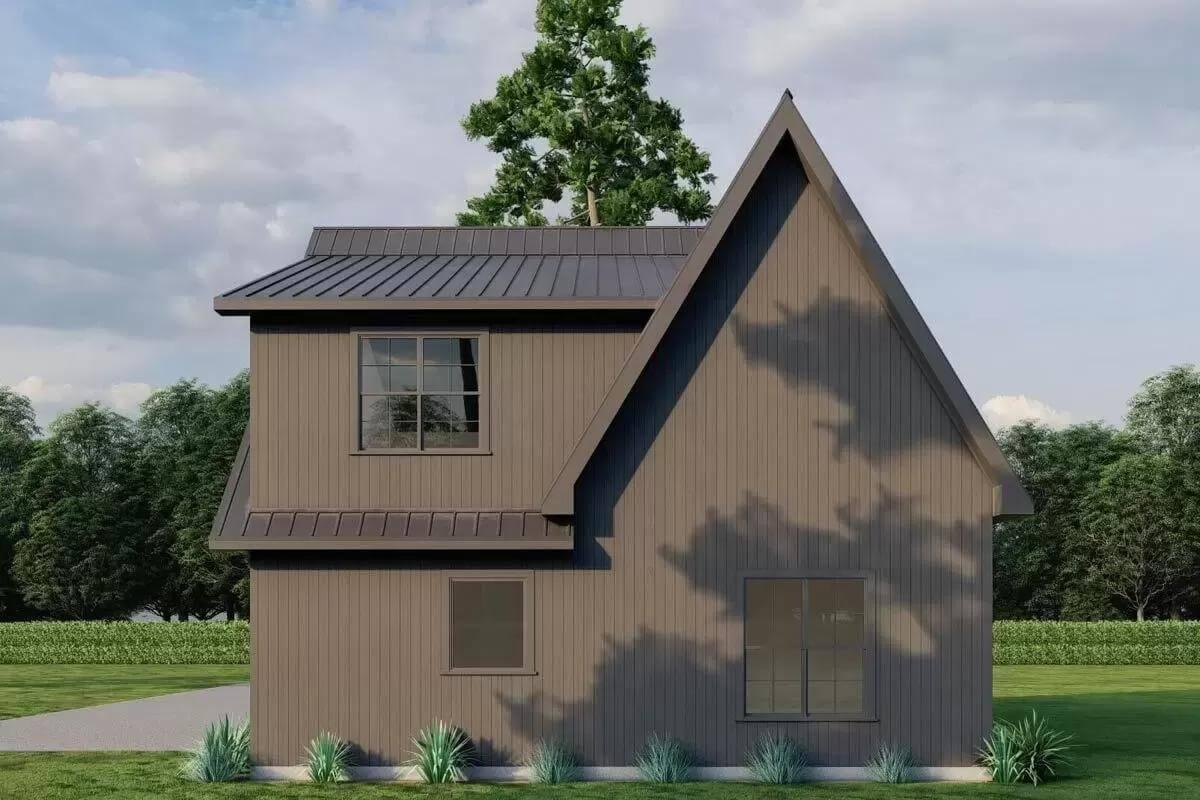 Minimalist Gable Charm with Sleek Metal Roofing